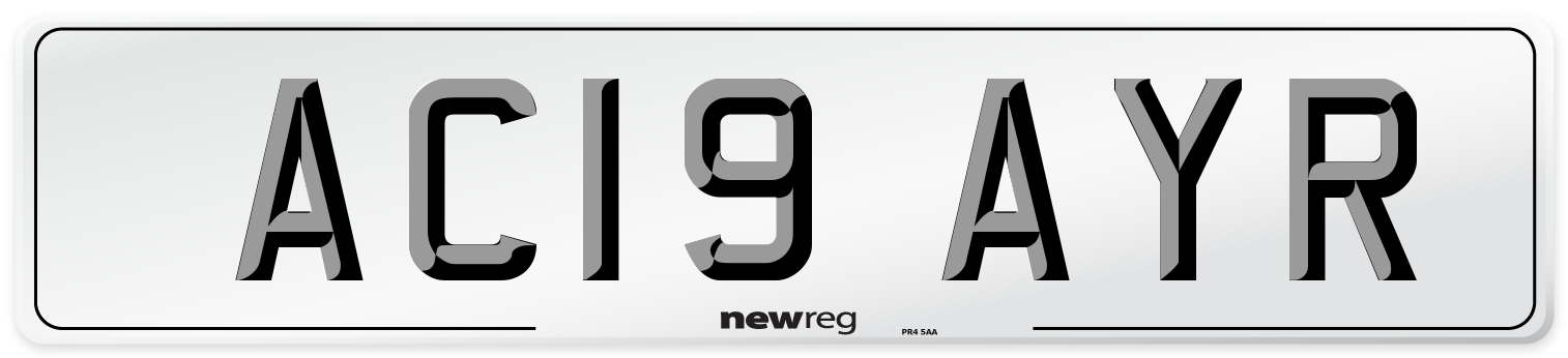 AC19 AYR Number Plate from New Reg